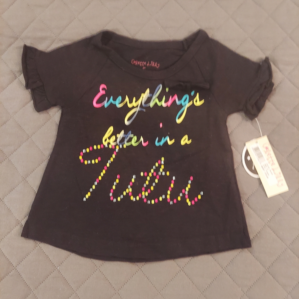 Carter's Kids Black Tee with Colorful Design